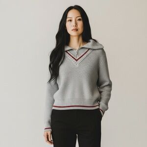 Sincerely Jules Gray V-Neck Women's Sweater